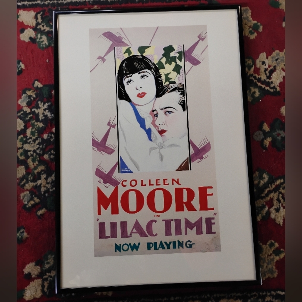 'Lilac Time" 1928 Silent Film Framed Vintage Movie Poster